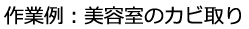作業例　美容室のカビ取り