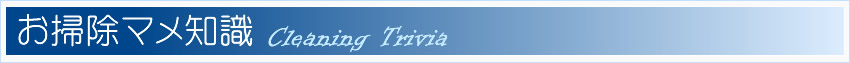 お掃除マメ知識
